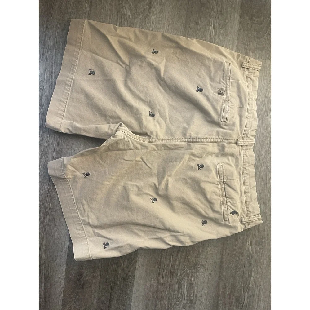 Polo Ralph Lauren‎ Bedford Chino Khaki Shorts Skulls And Bones Size 34 Mens
